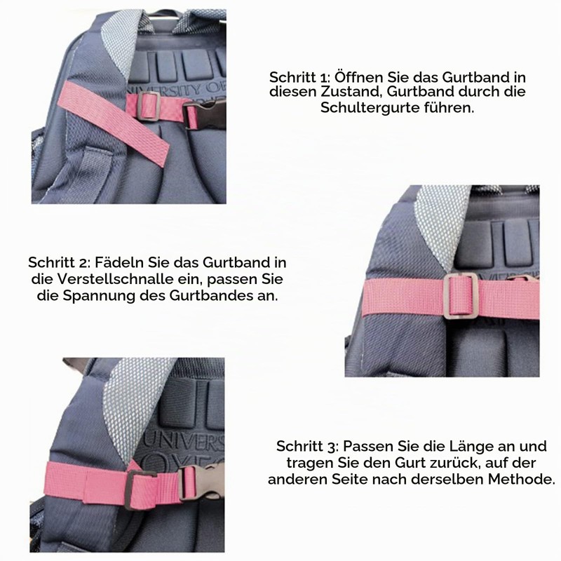HOTMNTY Chest Strap for School Bags, Adjustable Backpack Chest Strap
