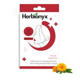 | Herbionyx | Acne Pimple Patches | Natural Ingredients | Tea Tree Oil | Calendula Oil | Salicylic acid | Ultra-Thin Hydrocolloid Spot Stickers | Optimal Healing for Acne | Fast-Acting | 36 Count |