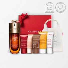 Clarins [Exclusive Set] Double Serum 75ml Set (+Deluxe 5-Piece Set + Reusable Bag) / [단독세트] 더블세럼 75ml 세트 (+디럭스 5종+리유저블백)