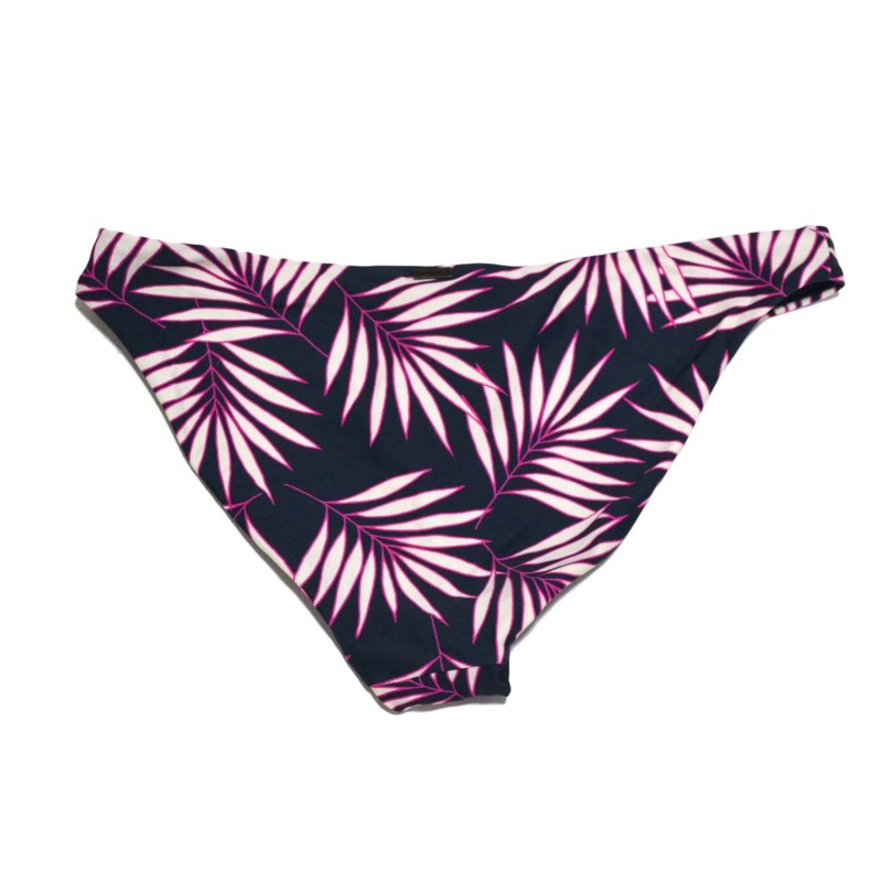 Womens Swim Macaw Palm Nazare Full-Coverage Bikini Bottom, Slate, Xs
