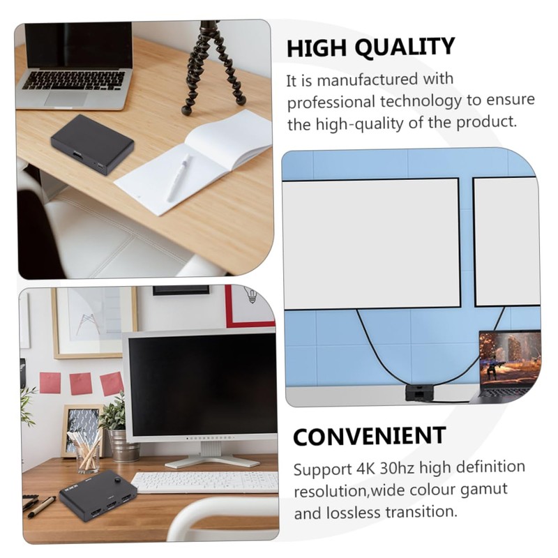 Angoily Video Splitter for Laptop Game Console Easily Between Inputs