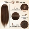 Yekavo Hairdressing Head Real Hair, Training Head with 90% Real