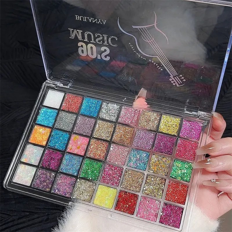 Paleta 40 Sombras Lentejuelas Intensas Brillos Y Zsy