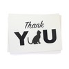Cat Thank You Greeting Notecard Handmade 5x7 card black cat