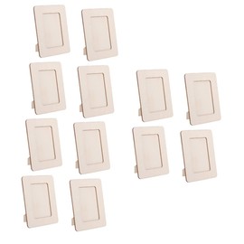 Toyvian Pack of 12 Wooden DIY Photo Frames for Crafts by Children Wooden Picture Frames Craft Wooden Crafts for Children Empty Wooden Picture Frames DIY Paintings