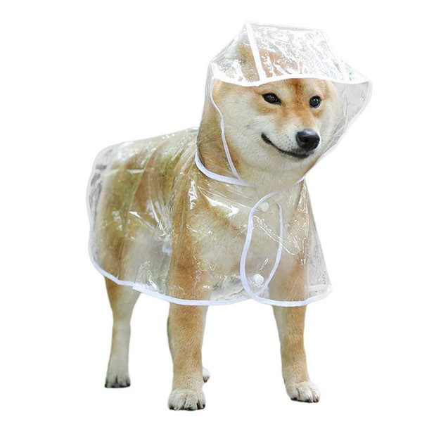 Zerodis Dog Raincoat, Transparent Pet Raincoat Comprehensive Pet Raining Coat