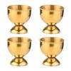 Nicear Set Of 4 Stainless Steel Egg Cups Breakfast Tray