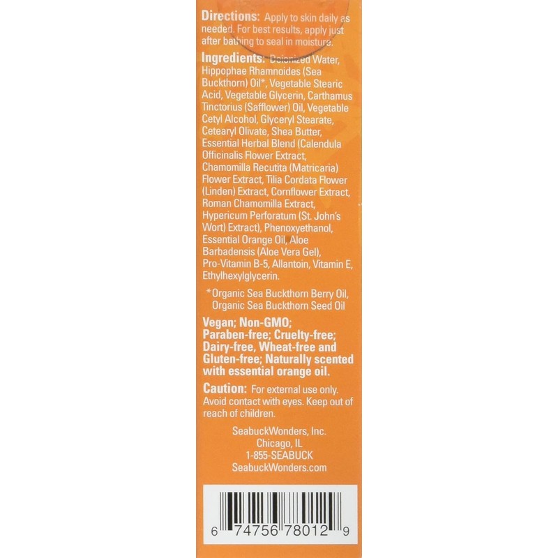 Seabuckwonders SBW-08 Crema Facial, Espino Cerval de Mar