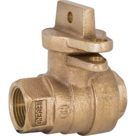 PlumberStop - 1 1/4 IPS Curb Stop Water Service Fittings, For Water Main Copper Tube Size Poly K Copper Hard or Soft