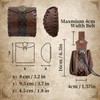 EpicCos 2 PCs Medieval Faux Leather Belt Bag, Renaissance Drawstring