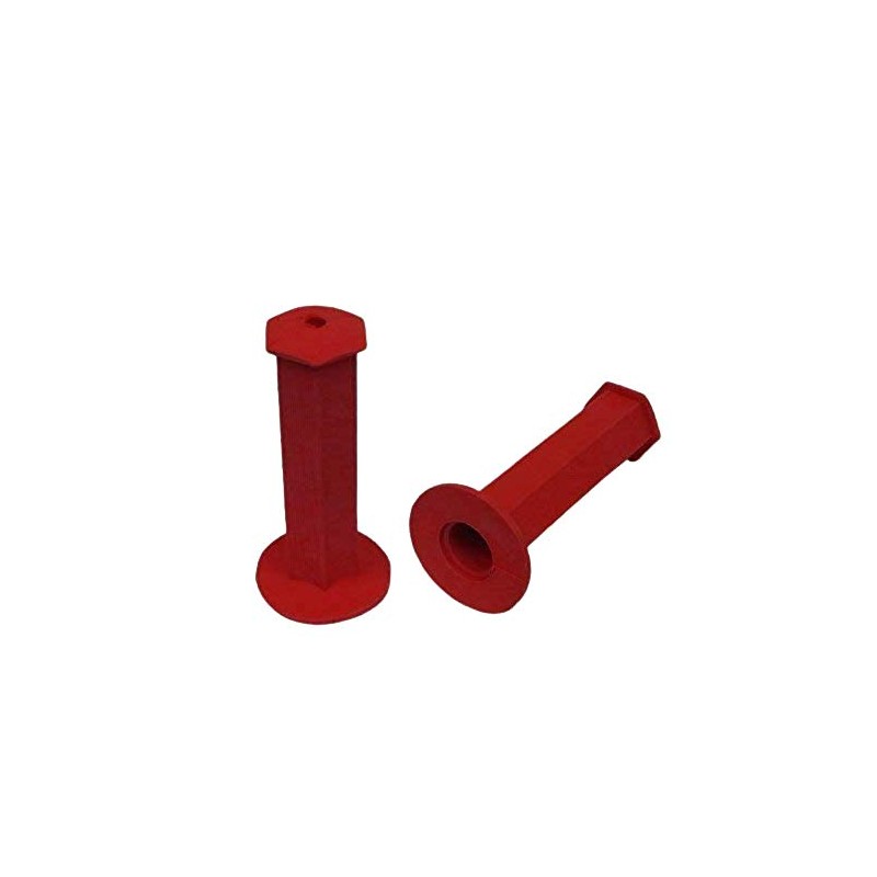 バイクパーツセンター(Bike Parts Center) バイクグリップ 汎用ヘキサゴンカラーグリップ 赤 非貫通式 903333