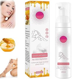 Eelhoe Mousse De Depilación Con Cera De Abejas, Crema Y Spray Para Depilación Suave Y Agradable Para La Piel, Adecuado Para Mujeres Y Hombres (1Pc-100Ml)