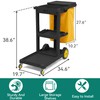 YITAHOME Janitorial Cart, Cleaning Carts on Wheels, 3-Shelf Commercial Traditional