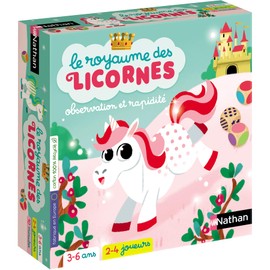 Nathan - The Kingdom of Unicorns - Board Games for Family and Children - Colours and Shapes - From 3 to 6 Years - 2 to 4 Players