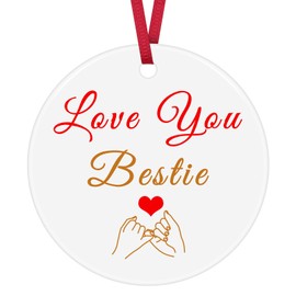Bestie Gifts for Women Friendship Gifts for Friends Female for Women Birthday Graduation Christmas Ornament Keepsake Sign BFF Work Bestie Gifts for Women