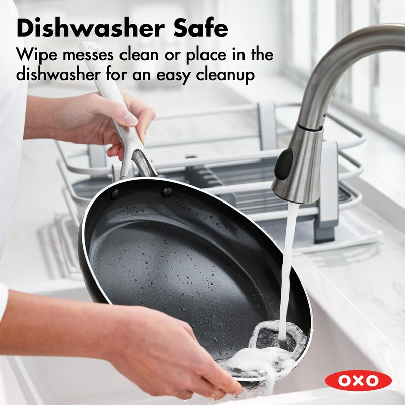 OXO 12" Nonstick Frying Pan Skillet, Ceramic PFAS-Free Nontoxic Pan,