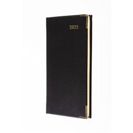 Collins Classic 2025 Diary for Professionals - Slimchart Week to View Business Planner (with Appointments) - Black - (CAPV.99-25) - Premium Appointments Planner with Luxury PU Leather Cover