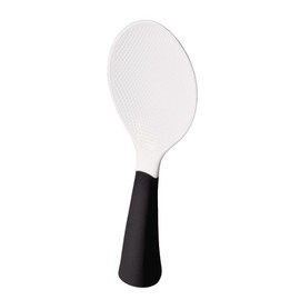 Pearl Metal Softia C-3689 Standing and Grip Soft Rice Spoon, Black