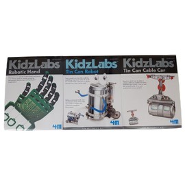 KidzLabs: Robotic Hand, Tin Can Robot, & Tin Can Cable Car Bundle