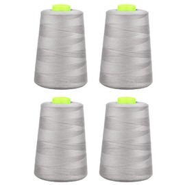 Phönix 4 x 5000 m Universal Quality Thread, Thickness 120 Sewing Thread for Overlock Sewing Machines (Grey)