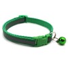 Brightly Coloured Reflective Cat Collar with Bell, (Green)