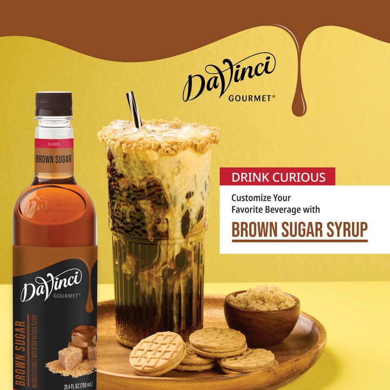 DaVinci Gourmet Brown Sugar Syrup, 25.4 Fluid Ounces (Pack of