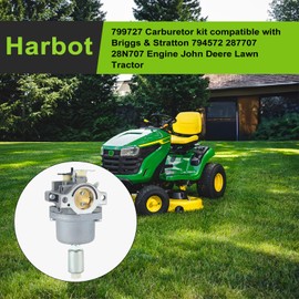 799727 698620 Carburetor for BS 287707 28N707 28Q777 791886 495935 690194 498061 499153 28N777 28P777 14hp 15hp 16hp 17hp 18hp Engine with 496894S Filter