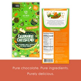 Auro Calamansi Cheesecake 34% White Chocolate 5 Pack - Filipino Chocolate - Premium, Made At Origin, Direct Trade, Bean-to-Bar, Woman Owned, BIPOC Owned - Vegan, Halal - Bundle