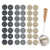 21 Sets Seat Belt Stopper Kit with Wooden Handle Awl