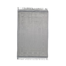 Muslim Prayer Mat - Muslim Prayer Mat Thick and Comfortable for Men and Women Muslim - Islam Prayer Mat Set - Grey