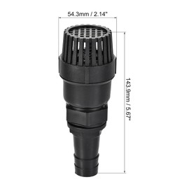 uxcell Foot Valve, G1 Thread 22.8mm Barb Filter Strainer Check Valve for Home Garden Water Well Pump Pool, PVC, Black