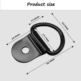 ALLY-MAGIC 12Pcs D Rings Heavy Duty Tie Down Anchor Stainless Steel Lashing Ring Hook Load Anchor For Truck Trailer Van Camper Boat Cargo Control Surface Mount Home Use Black Y5DXZXG