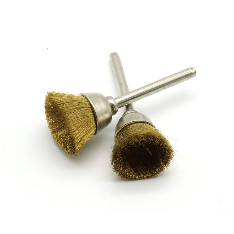 TEMO 10 pc Brass Bristle 1/2 Inch Cup Wire Brush