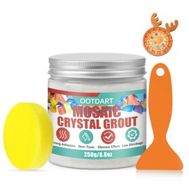 OOTDART Mosaic Crystal Grout, Mosaics Tile Tools, Mosaic Tile Accessories – Essential for Handmade Grouting and Perfect for DIY Craft Projects (Translucent, 8.8oz)