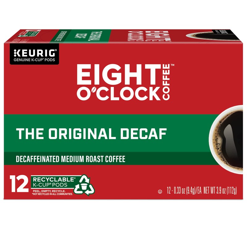 Eight O'Clock Coffee The Original Decaf, Single-Serve Coffee K-Cup Pods,