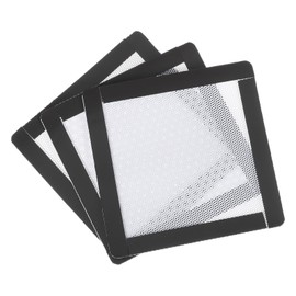 sourcing map PC Dust Filter, 100 x 100 mm, Magnetic Frame, PVC Computer Case Cooler, Dust Protection Grille for Computer Case Speaker, White, Pack of 3