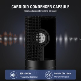 FIFINE XLR Microphone, Condenser Podcast Mic for Recording, Vocal, Voice-Over Streaming, Podcast, Singing, Cardioid Studio Microphone, Metal Material, Black-K669C