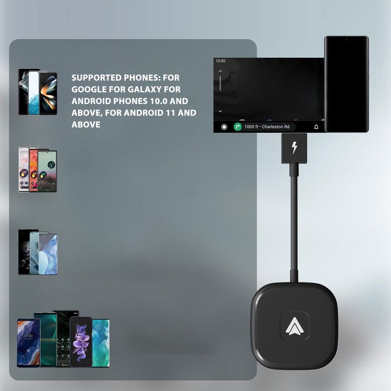 Car Wireless Adapter Plug Play Dongle Converts Wired to Wireless