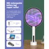 Electric Fly Swatter 4500V Bug Zapper Racket, 2 in 1