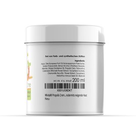 Wilvital Propolis Cream Intense, 200 ml, with Natural Propolis Extract, Marigold and Chamomile Extract as well as Nourishing Shea Butter for Dry, Irritated, Neurodermit-Prone Skin