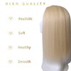 mszyhuwan Straight Blonde Wig For Women Glueless Middle Part Fashion
