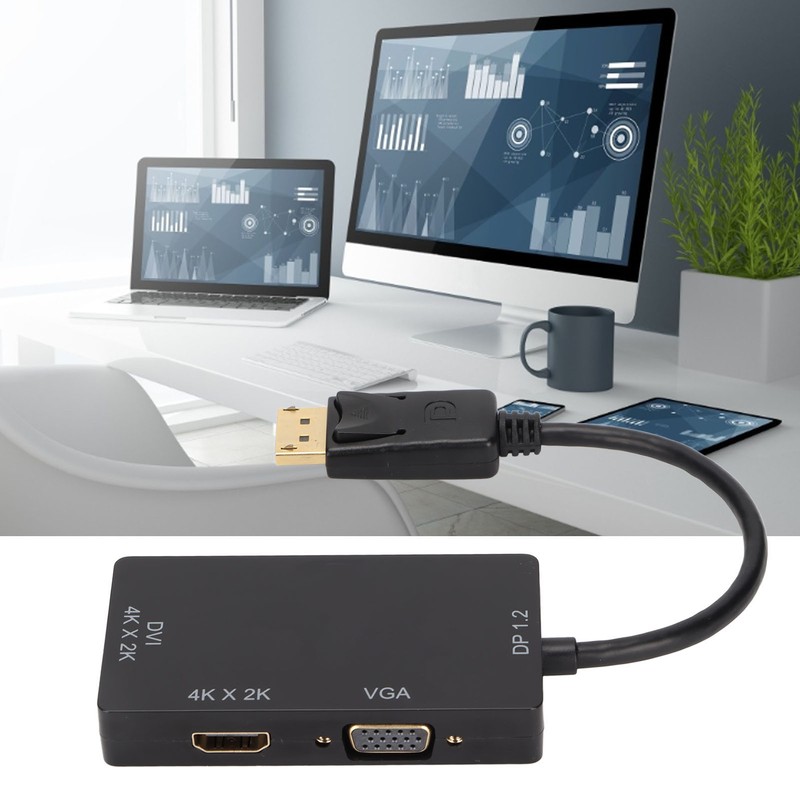 DisplayPort to VGA Video Adapter 3 in 1 Portable DP