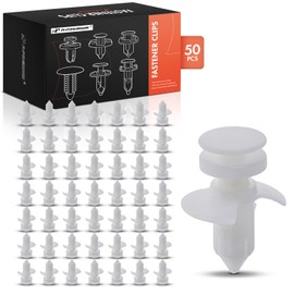 A-Premium 50 PCS Nylon Rear Door Lower Trim Panel Car Retainer Fastener Push Pin Clips Compatible with Ford Excursion 2000-2005, Lincoln Town Car 1998-2011 - for 9.53mm Hole