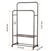 SUOERNUO Clothes Rack with Wheels Garment Rack for Hanging Heavy-Duty