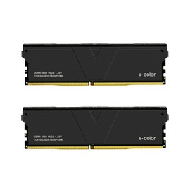 V-Color Skywalker Plus DDR4 32GB (16GBx2) 3600MHz (PC4-28800) CL18 Gaming Desktop Ram Memory Hynix IC Dual Rank 1.35V - Jet Black (TO416G36D818DSPKKK)
