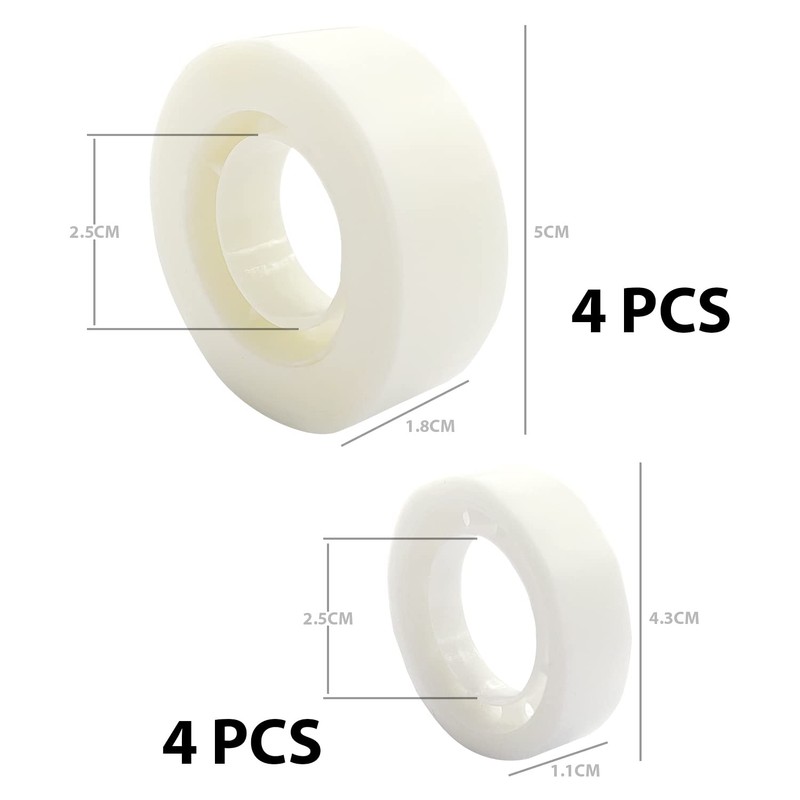 BEIIEB 8 rolls of invisible tape, document repair, label, marker