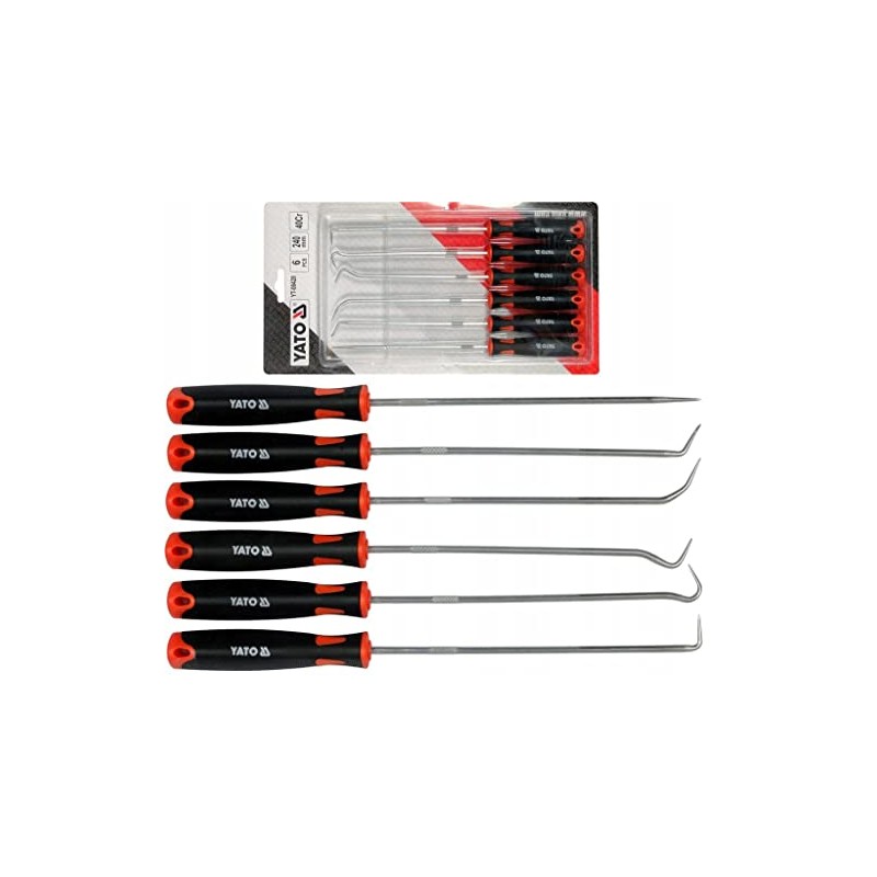 YATO YT-08428, Long Pick and Hook Set 6 Pcs 240mm