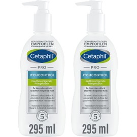 CETAPHIL PRO ItchControl Skin Soothing Care Lotion 2 x 295 ml, for Neurodermatitis & Eczema Prone Skin, Relieves Itchy, Irritated Skin, with Shea Butter, Filaggrin and Ceramide Building Blocks