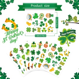 357 Pcs St. Patrick's Day Stickers - Shamrock Stickers for Kids Leprechaun Clover Hat Irish Day Themed Party Holiday Stickers St Patricks Day Gifts St Patricks Day Party Favors Accessories Decorations