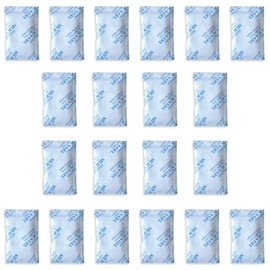20 x 10 gr. E-Cron Silica Gel Tyvek Packets. Pure, Safe and Reusable Silica Gel Sachets Desiccant. Renewable Dehumidifier Pouches - Absorb Moisture.